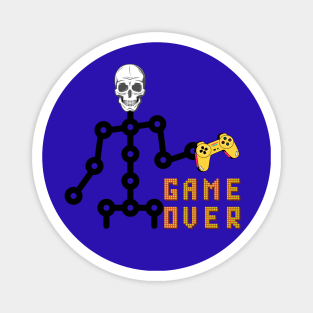 Cool Skeleton Gamer - Your GAME OVER - HALLOWEEN Magnet